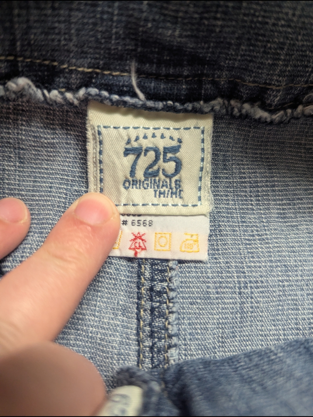 Y2K 725 Originals Time Denim Skirt – Size 13 Belted Jean Skirt - Picture 9 of 14